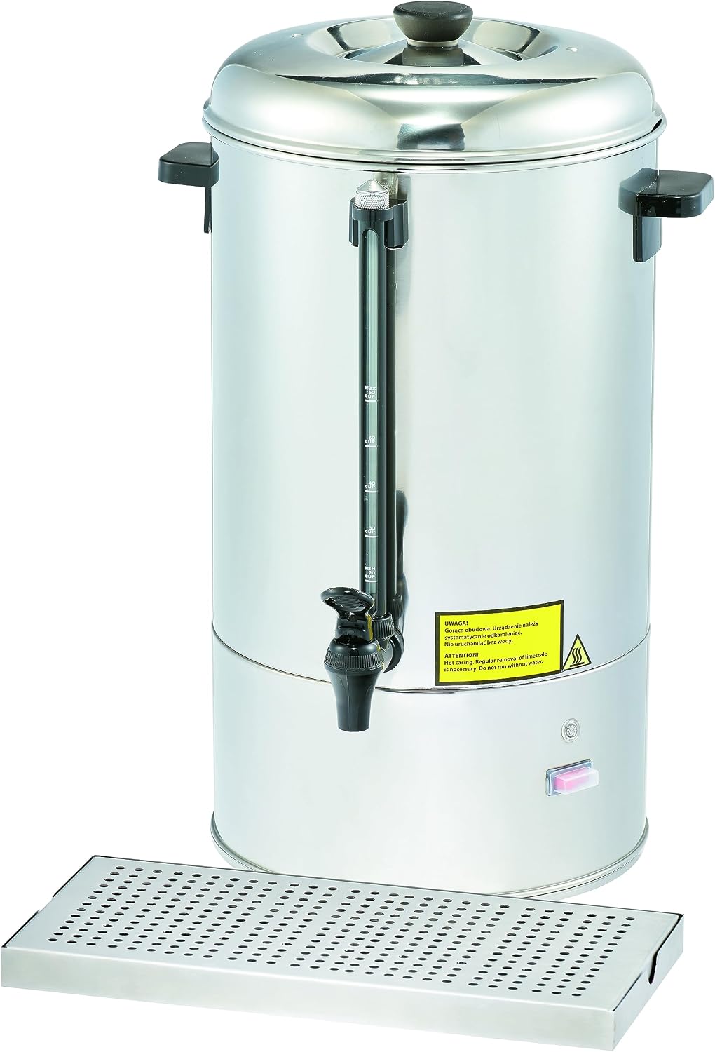 Dystrybutory gorącej wody, STALGAST, 12 l, 530 mm, 230 V, Czarny, stal nierdzewna