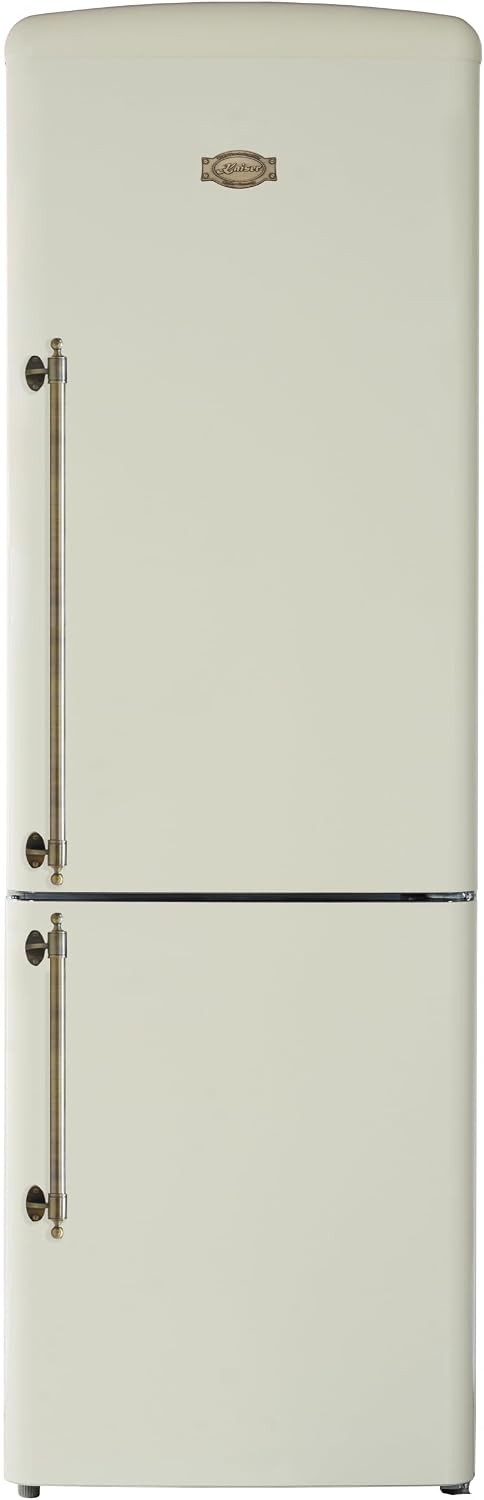 Lodówka, Kaiser, 60 cm, 330 l, 6 kg, Kremowy, metal, oświetlenie LED, No Frost, kompresor, automatyczne wyłączanie