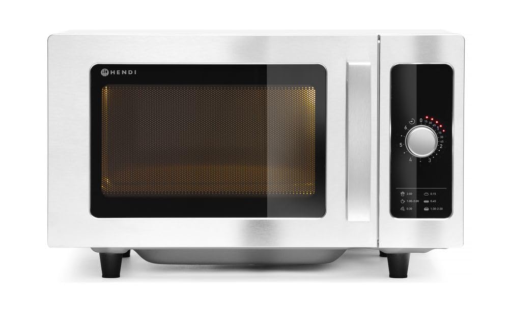 HENDI, Kuchenki mikrofalowe, 25 l, 1000 W, 230 V, Srebrny, stal nierdzewna