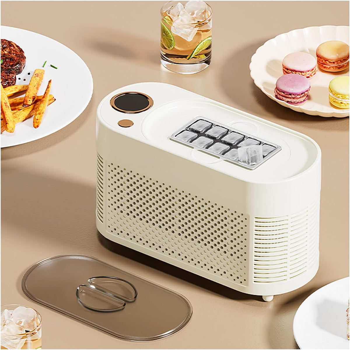 Générique, Kostkarka do lodu, 120 W, 12 V, 8 cm, Żółty
