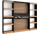 Biurko, Skraut Home, 230x186x25 cm, Czarny, oświetlenie LED