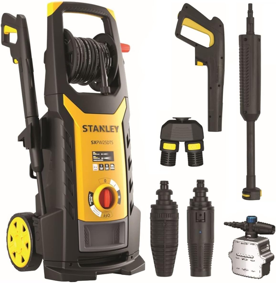 STANLEY, Myjka ciśnieniowa, SXPW25DTSE, 2500 W, 150 Bar, 810 l, Czarny