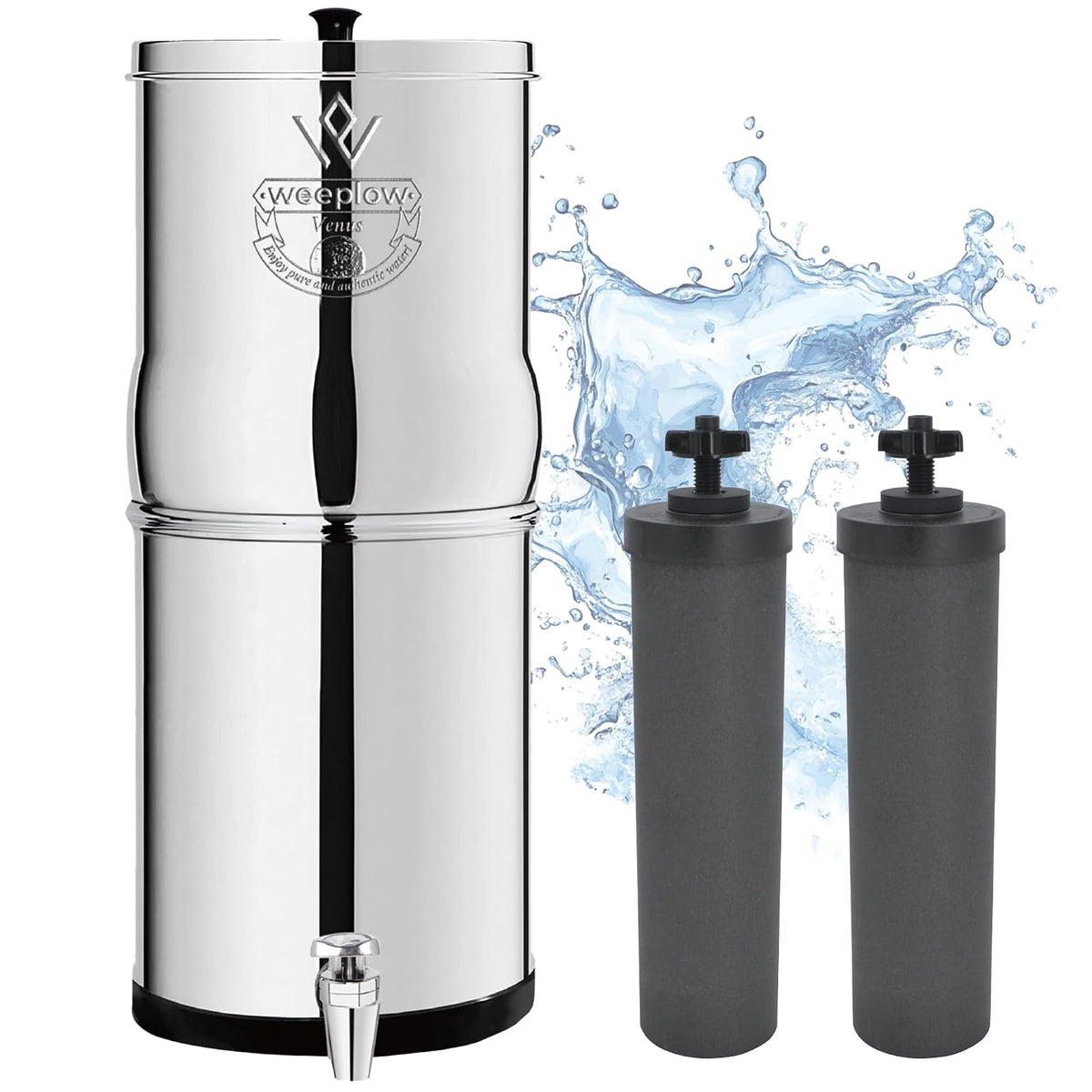Weeplow, Filtry wodne na kranach, 5.6 l, Srebrny, stal nierdzewna