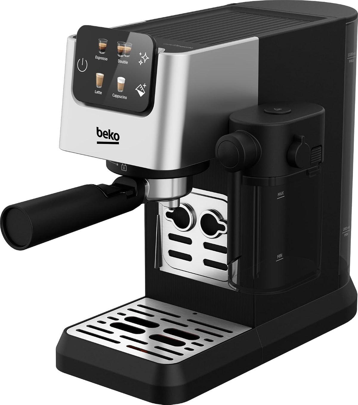 Beko, Maszyny do espresso-parowego, 1628 W, 15 bar, 1.1 l, Czarny