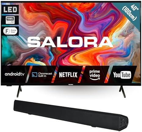 SALORA, Telewizor Smart TV, SBO680, 40 cali, 80 W, Czarny, Bluetooth, Wi-Fi