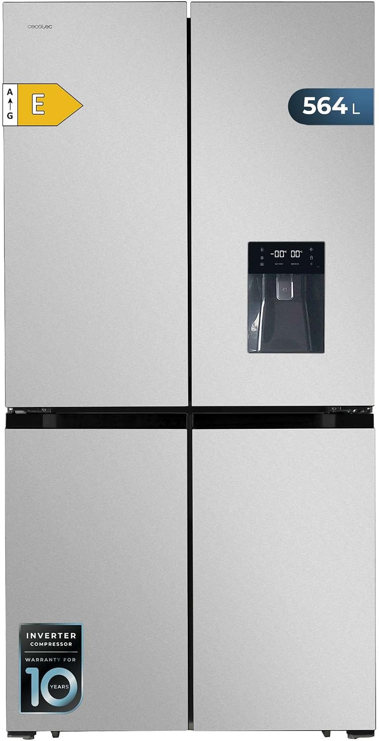 Lodówka, Cecotec, 560 l, 91 cm, Srebrny, stal nierdzewna, No Frost