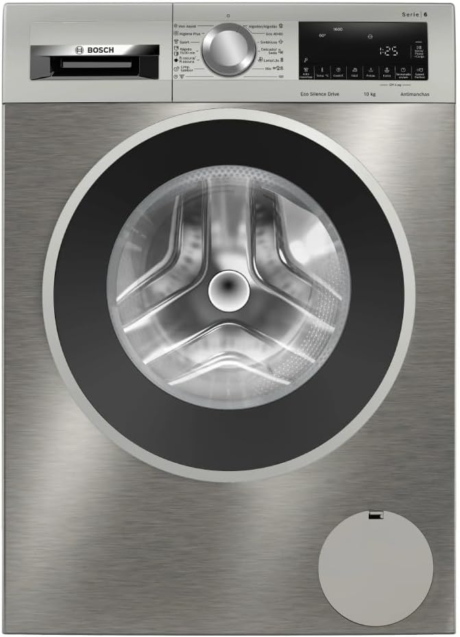 Bosch, Pralka, WGG256Z1ES, 10 kg, 1600 obr./min, 84,5 x 60 x 60 cm, Srebrny, stal nierdzewna, oświetlenie LED