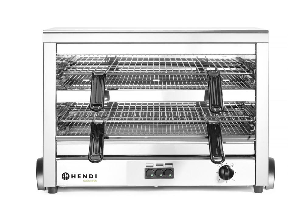 HENDI, Piekarniki, 400 V, 4500 W, 455 mm, Srebrny, stal nierdzewna, funkcja grilla