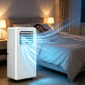 Faozhuo, Klimatyzator przenośny, 8500BTU, 8500 BTU, 1,5 m, Biały, oświetlenie LED, pilot zdalnego sterowania