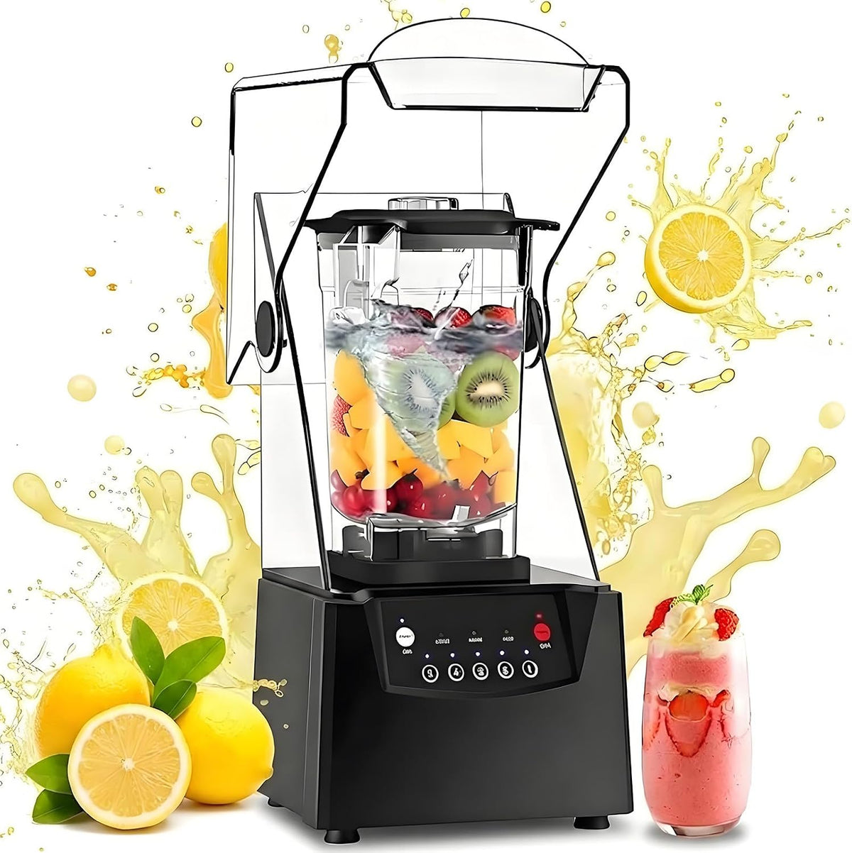 WDDBFL, Mikser, 1.8 l, 235 x 235 x 455 mm, 500 W, Czarny, stal nierdzewna, samoczyszczenie