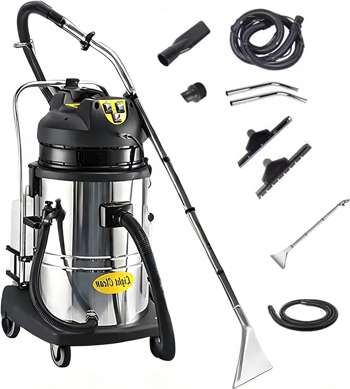 UIBAO, Odkurzacz, 60 l, 2110 W, 7 m, Czarny, stal nierdzewna