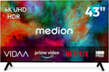 MEDION, Telewizor Smart TV, MD843201, 43 cali, Czarny, Bluetooth