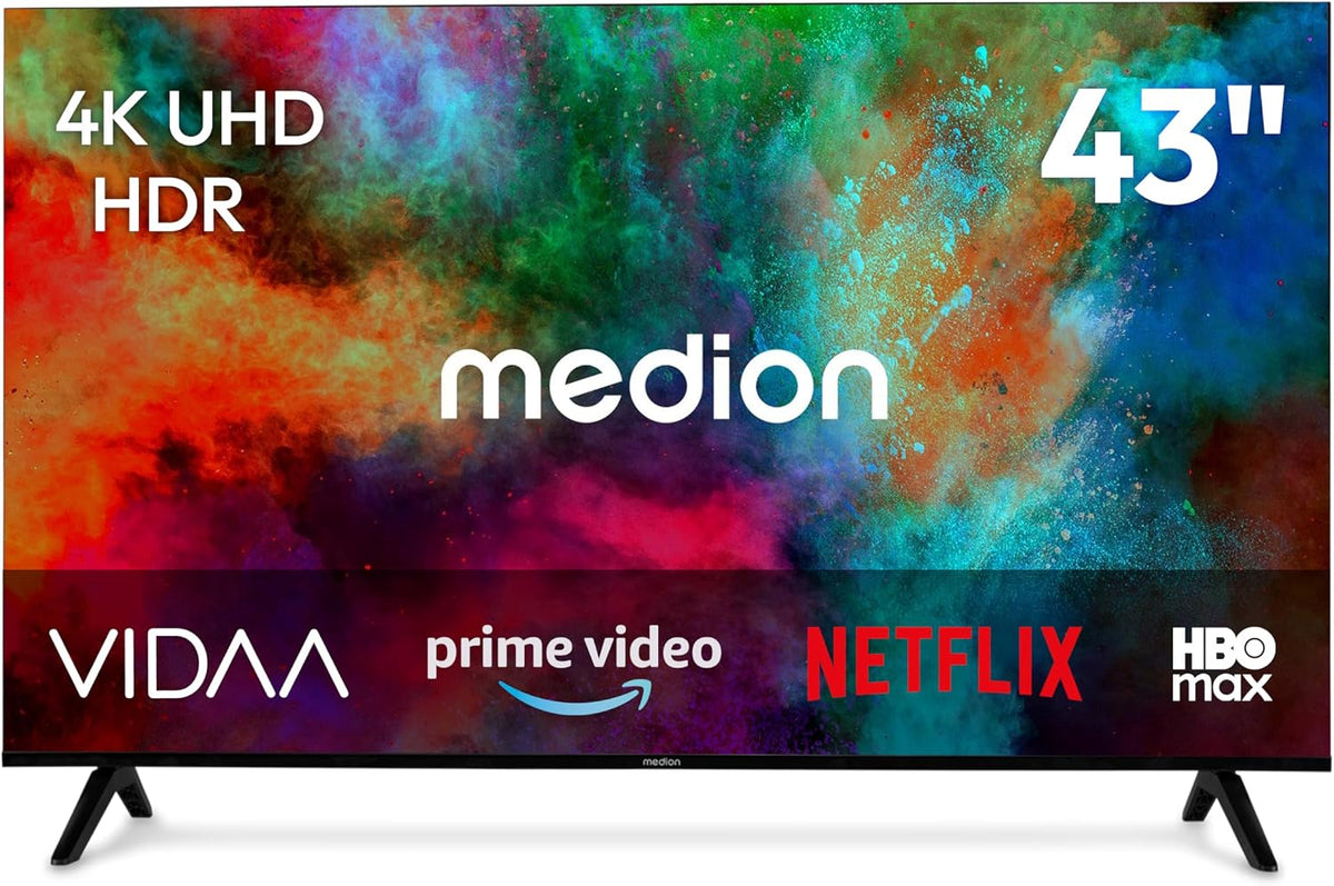 MEDION, Telewizor Smart TV, MD843201, 43 cali, Czarny, Bluetooth