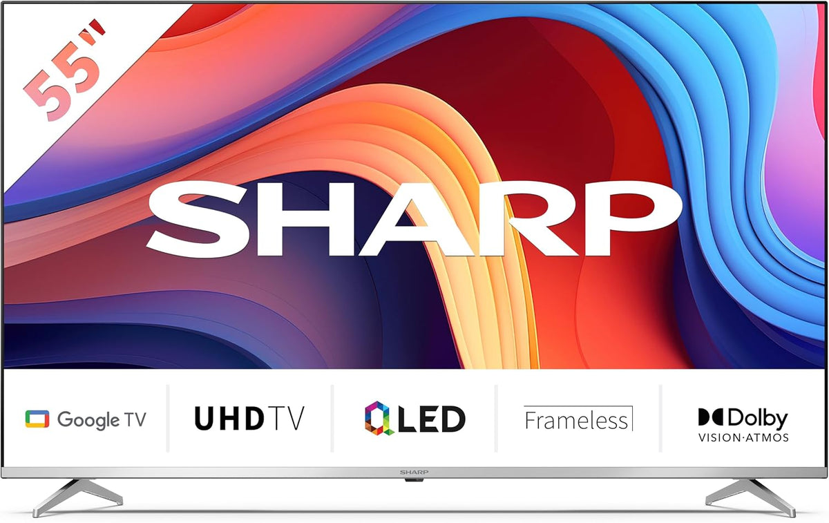 Sharp, Telewizor Smart TV, 55GP6260E, 139 cm, 10 W, Czarny, USB, Bluetooth, Wi-Fi, pilot zdalnego sterowania