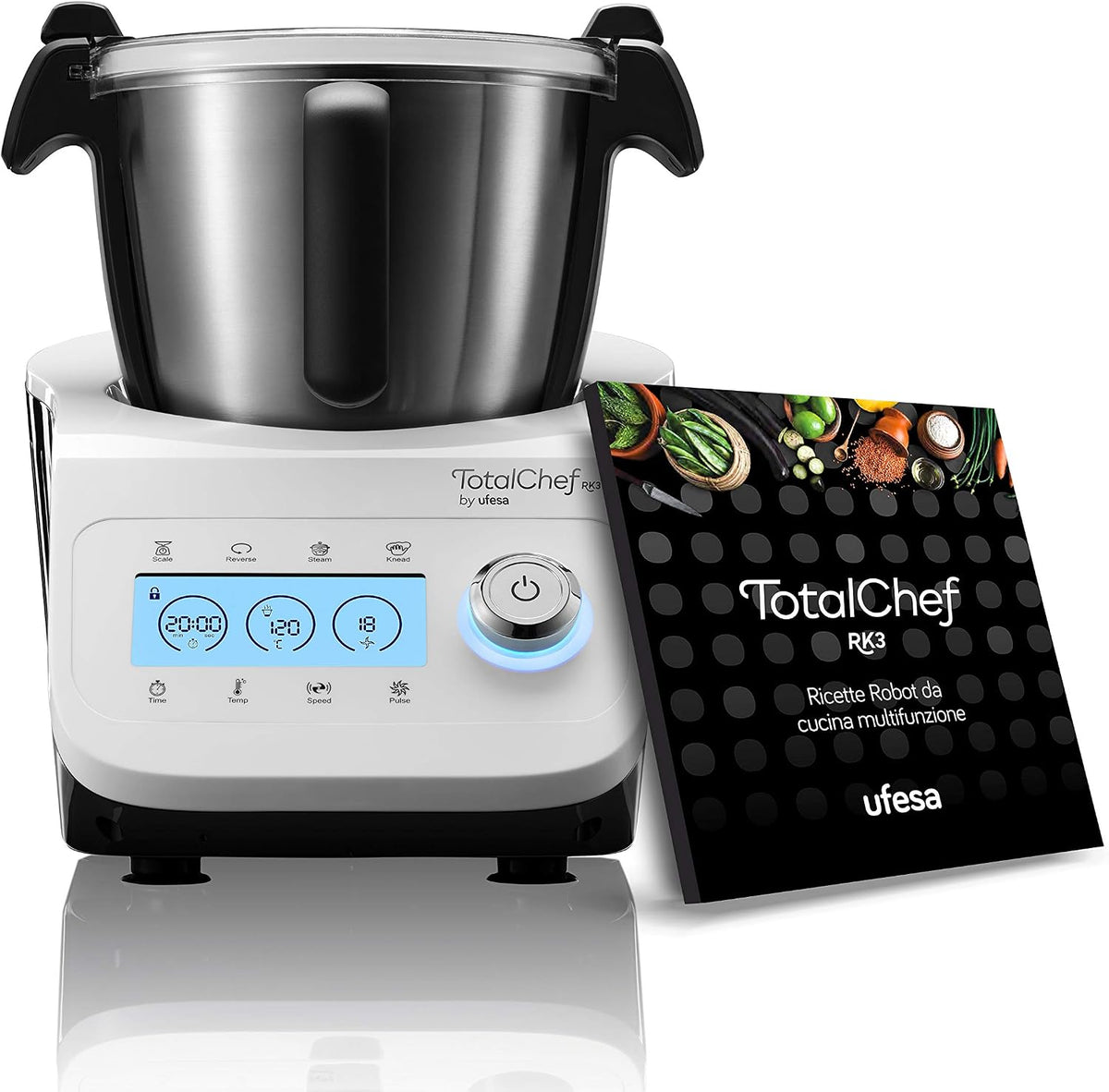 Robot kuchenny, RK3, Ufesa, 1600 W, 3,5 l, 5000 g, Biały/Srebrny, timer