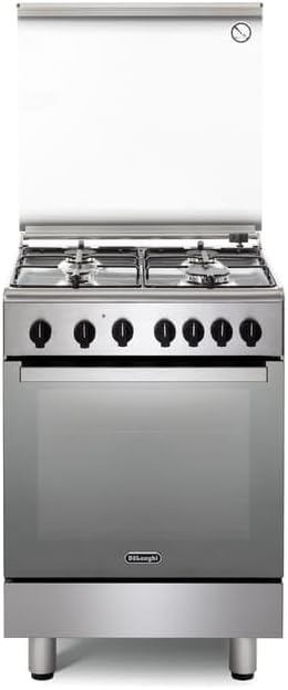 Kuchenki z piekarnikiem, De'Longhi, 60 cm, 69 l, Srebrny, stal nierdzewna, funkcja grilla