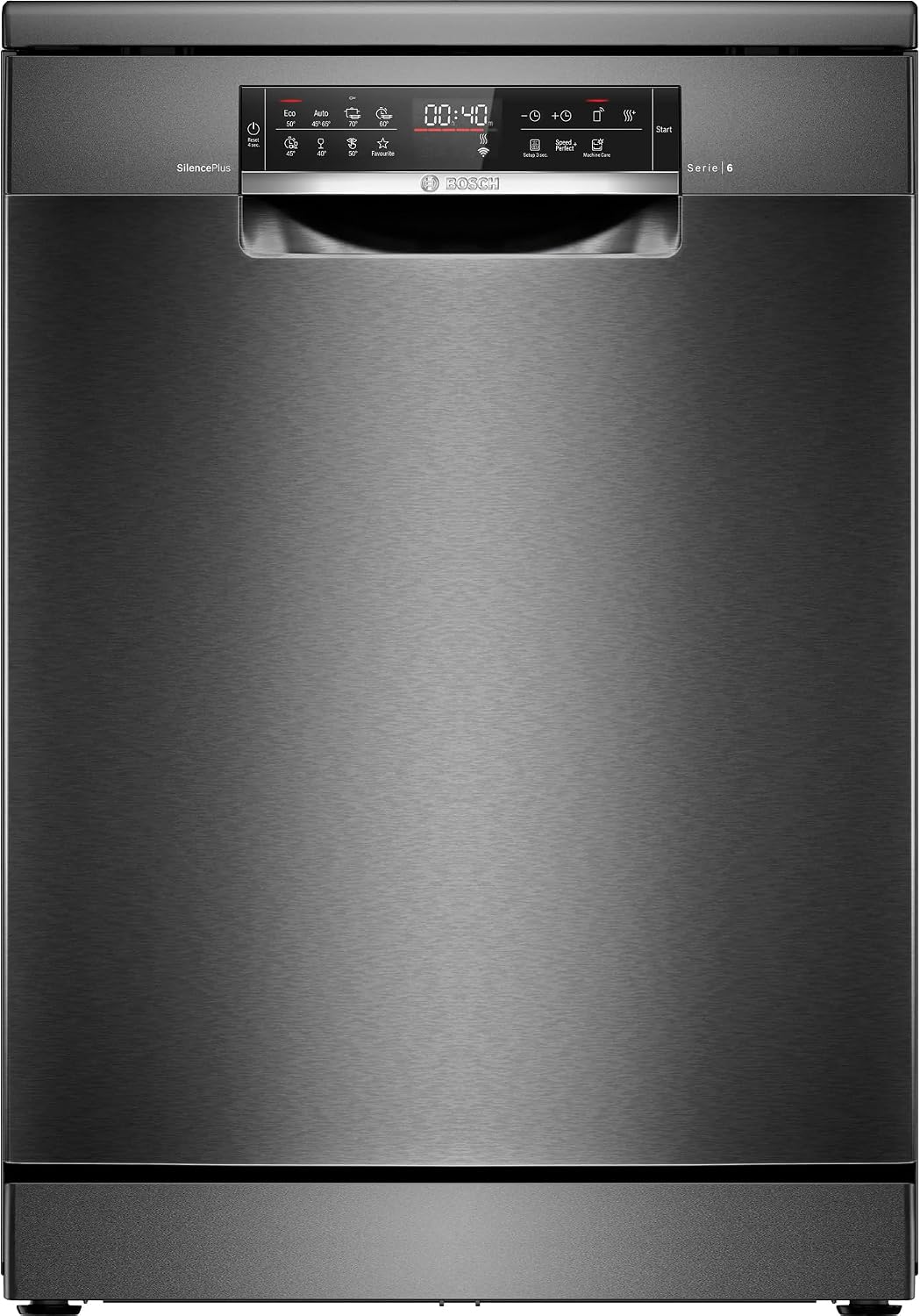 Bosch, Zmywarka, SMS6ECC12E, 42 dB, Srebrny