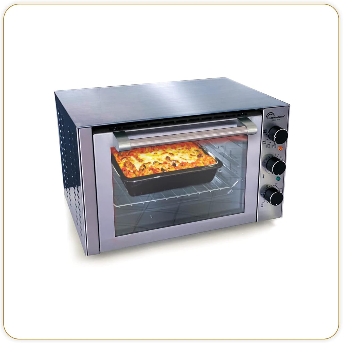 LITTLE BALANCE, Mini piekarniki, 1050C, 1800 W, 505 x 400 x 320 mm, Srebrny, stal nierdzewna, funkcja grilla