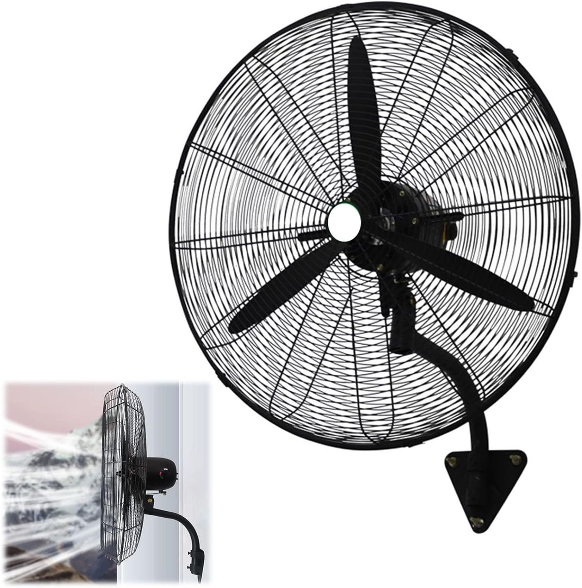 Natliedop, Wentylatory stojące, 27 cali, 220 V, 62 dB, Czarny, metal