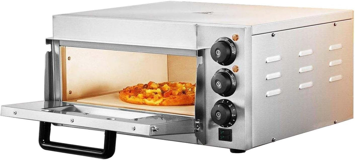 Piec do pizzy, QFGain, 16 cali, 3000 W, Przezroczysty / Srebrny, stal nierdzewna