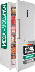 Zamrażarka, Heinrich´s, 600 l, 39 dB, Czarny, 1 szuflad, oświetlenie LED