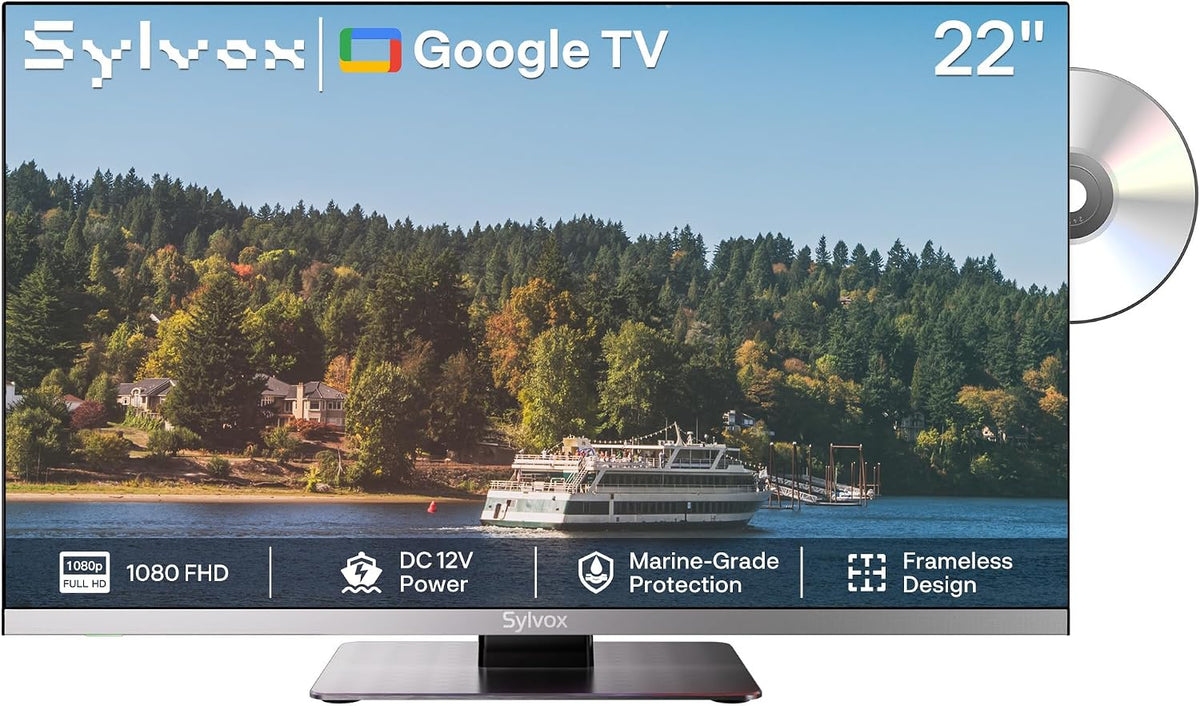 SYLVOX, Telewizor Smart TV, 1080P, 12 V, Czarny/Srebrny, Bluetooth