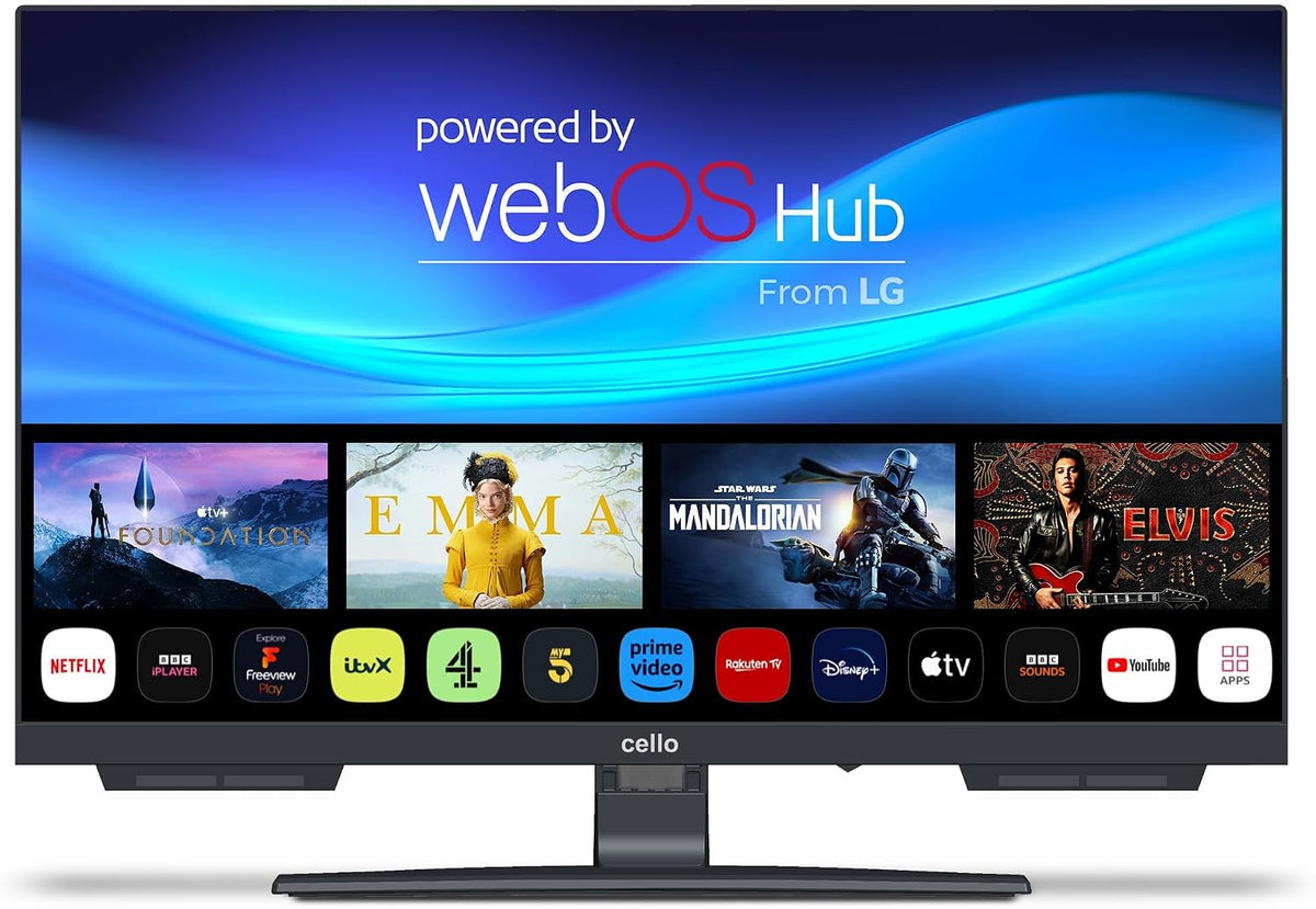 Cello, Telewizor Smart TV, C2224WSH, 49 x 30 x 8 cm, 2,4 kg, Czarny, USB, Bluetooth