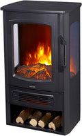 Kominek elektryczny, GLOW FIRE, 5 cm, 2000 W, Czarny, oświetlenie LED