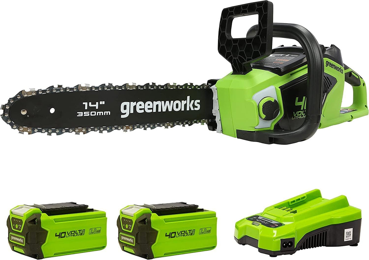 Greenworks, Piły łańcuchowe, GD40CS15K2X, 35 cm, 3,5 kg, 40 V, Zielony/Czarny