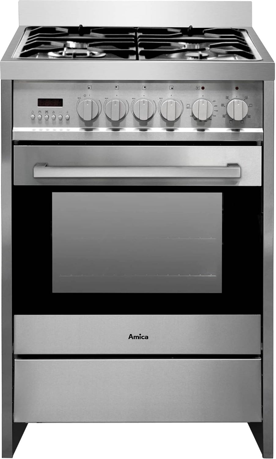 Amica, Kuchenki z piekarnikiem, ACME2005X, 68 l, Srebrny, stal nierdzewna
