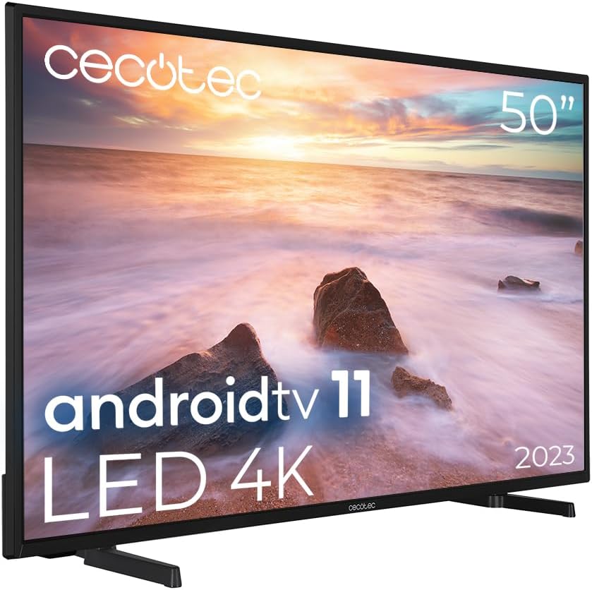 Cecotec, Telewizor Smart TV, ALU20050, 50 cali, 10 W, Czarny, oświetlenie LED