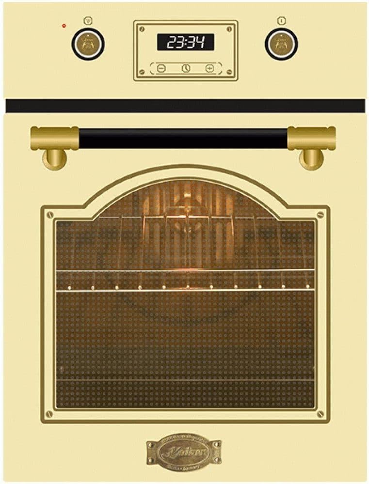 Kaiser, Piekarnik do zabudowy, 45 cm, 50 L, Kremowy/Złoty, metal, oświetlenie LED, funkcja grilla