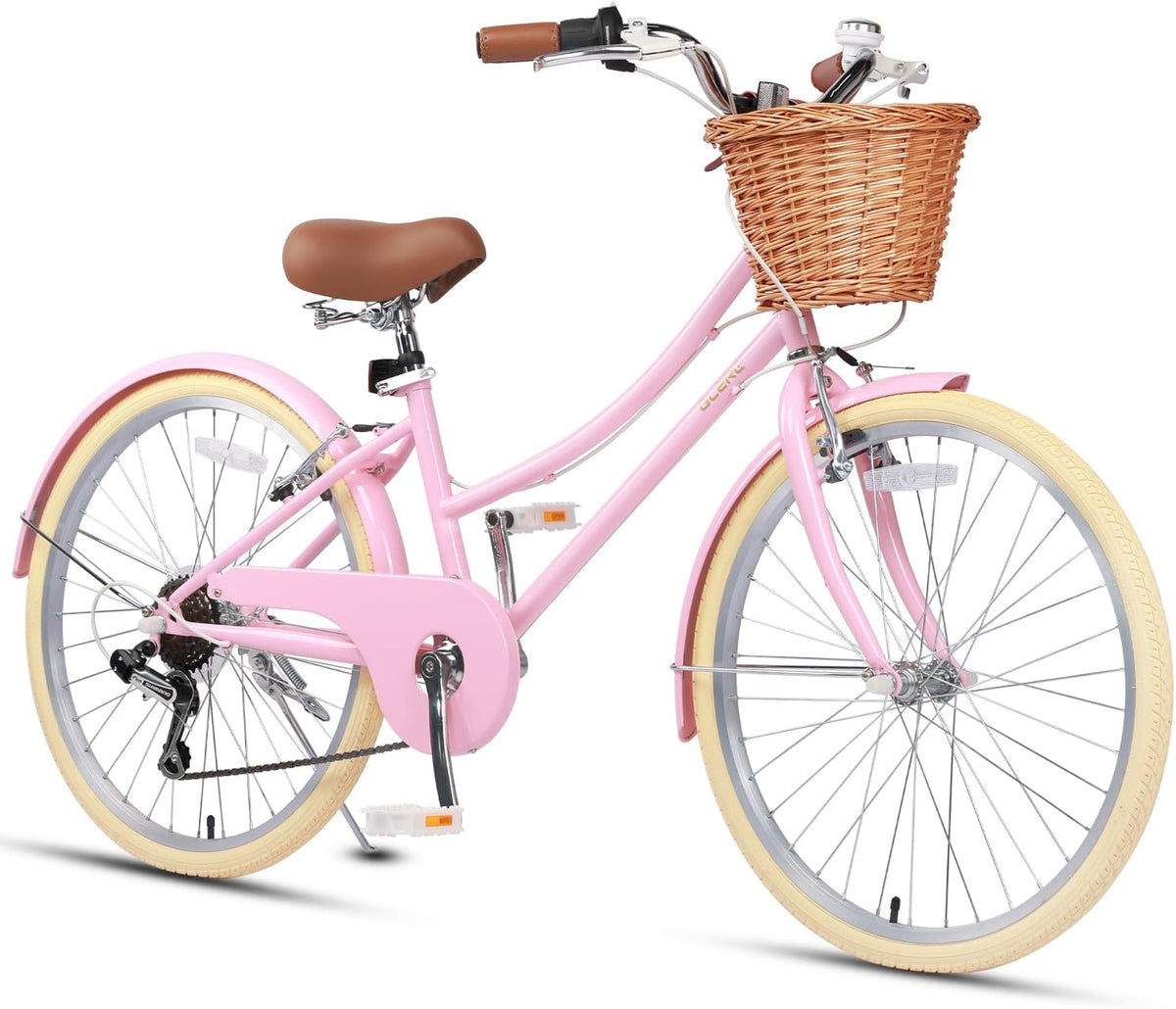 Glerc, Rowery cruiser, 165 cm, 14,5 kg, Różowy/Brązowy/Beżowy
