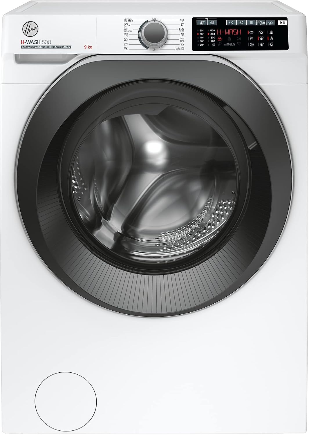 Hoover, Pralka, AMBS/1-S, 9 kg, Biały/Czarny, Bluetooth, Wi-Fi