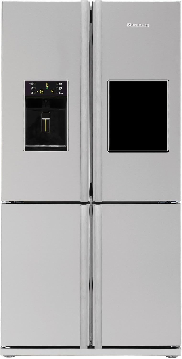 Lodówka, Blomberg, 380 l, 182 x 92 x 76,5 cm, 115 kg, Srebrny, stal nierdzewna