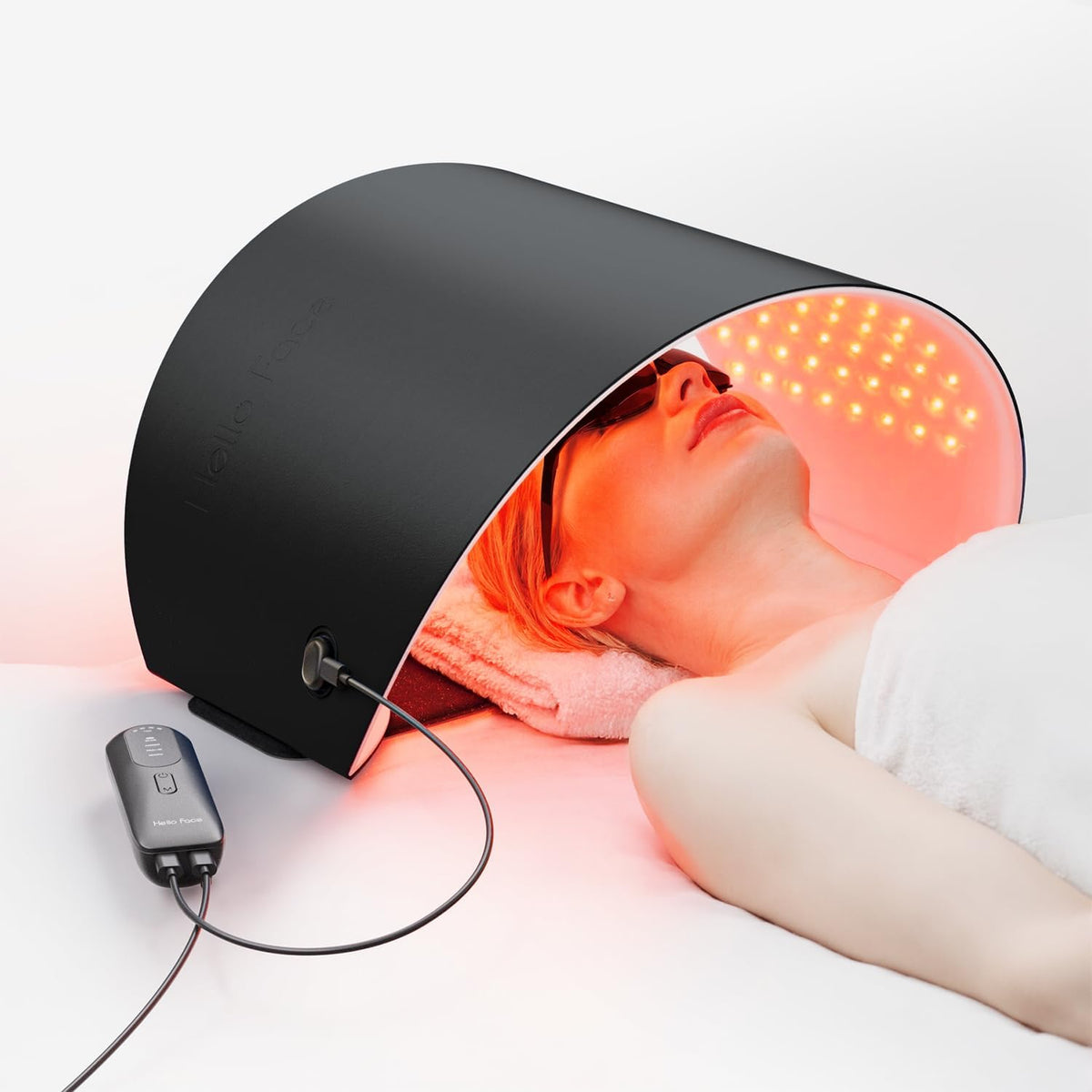 Hello Face, Terapia w podczerwieni, Czerwony / Niebieski, oświetlenie LED