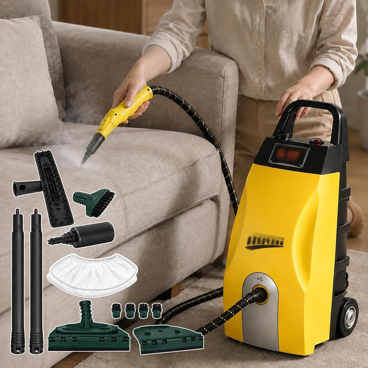 agreilduite, Myjki parowe, 5 l, 3000 W, 5 Bar, Żółty