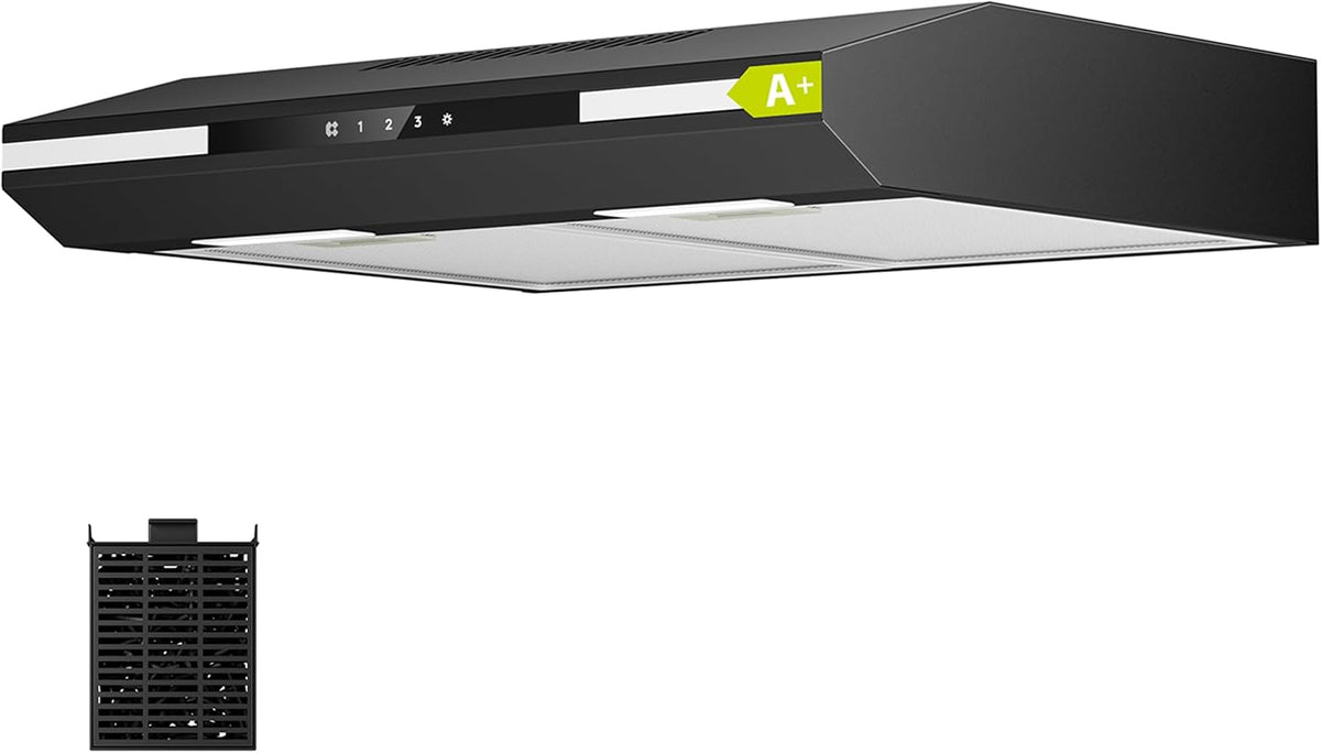 Okap kuchenny, CBB6921, CIARRA, 60 cm, Czarny, oświetlenie LED