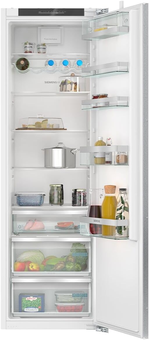 Lodówka, KI81RADD0, SIEMENS, 177,5 x 56 cm, 310 l, 34 dB, Biały, miejsce do przechowywania, oświetlenie LED