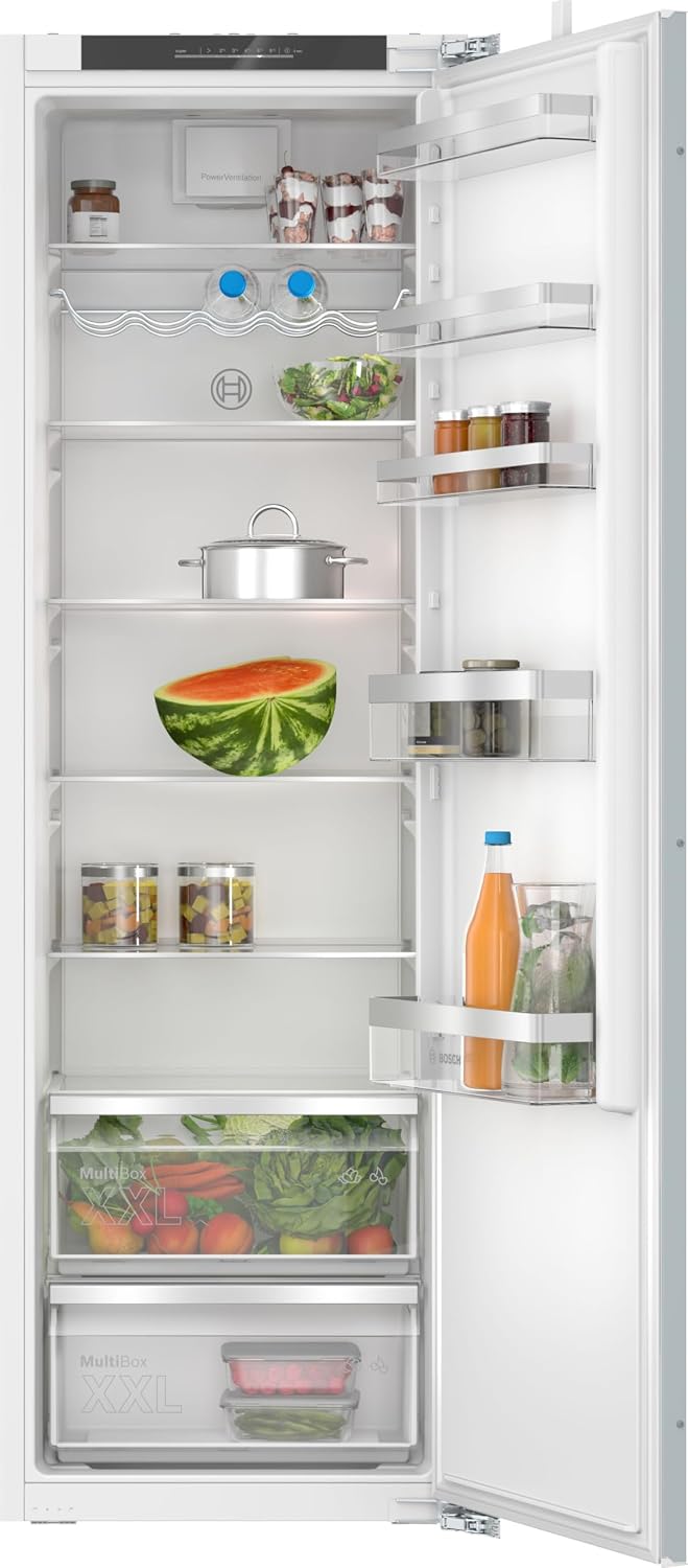 Bosch, Lodówka, KIR81VFE0, 310 l, 1 cm, Biały, oświetlenie LED