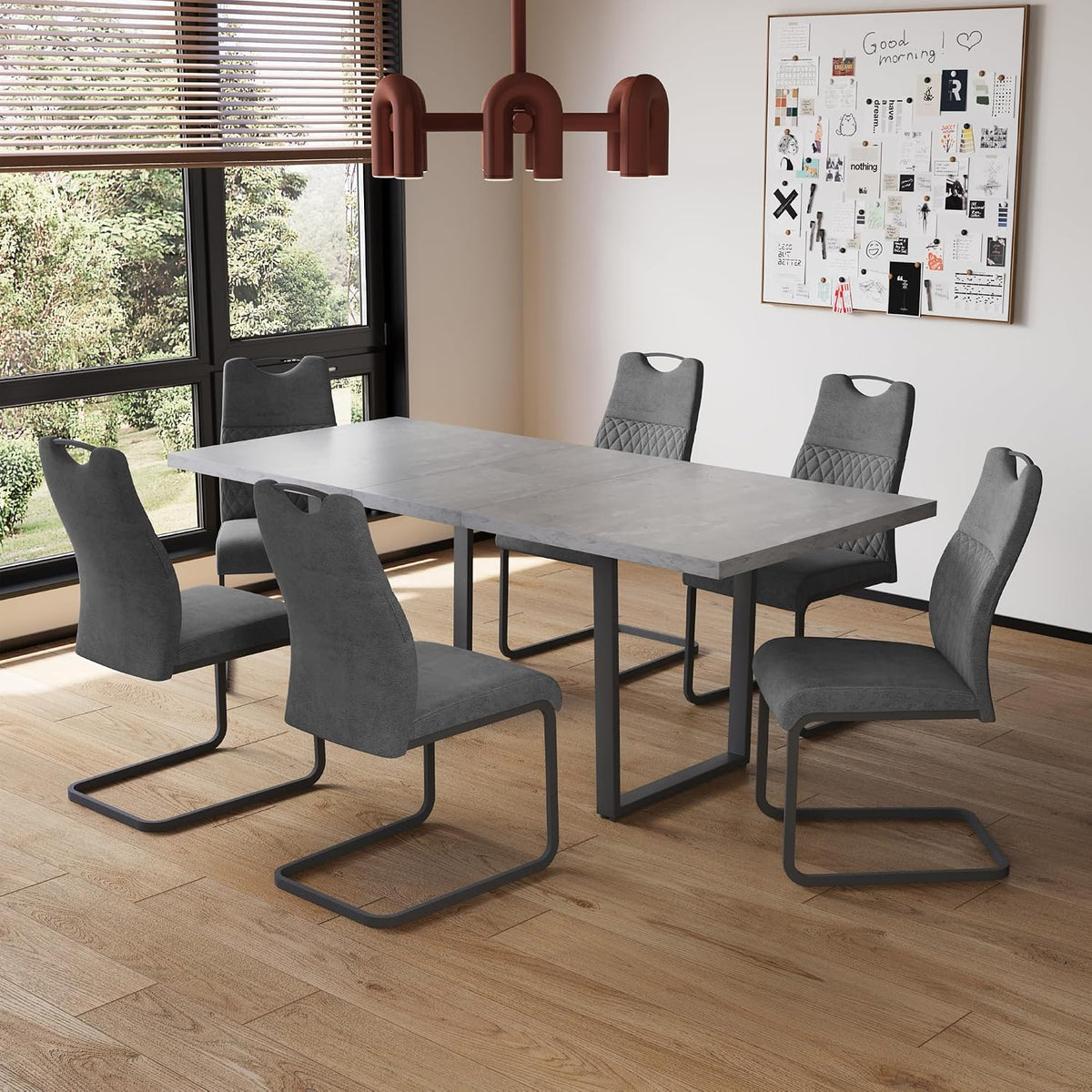 JIEXI, Stół, 170 x 90 x 76,5 cm, Brązowy, MDF