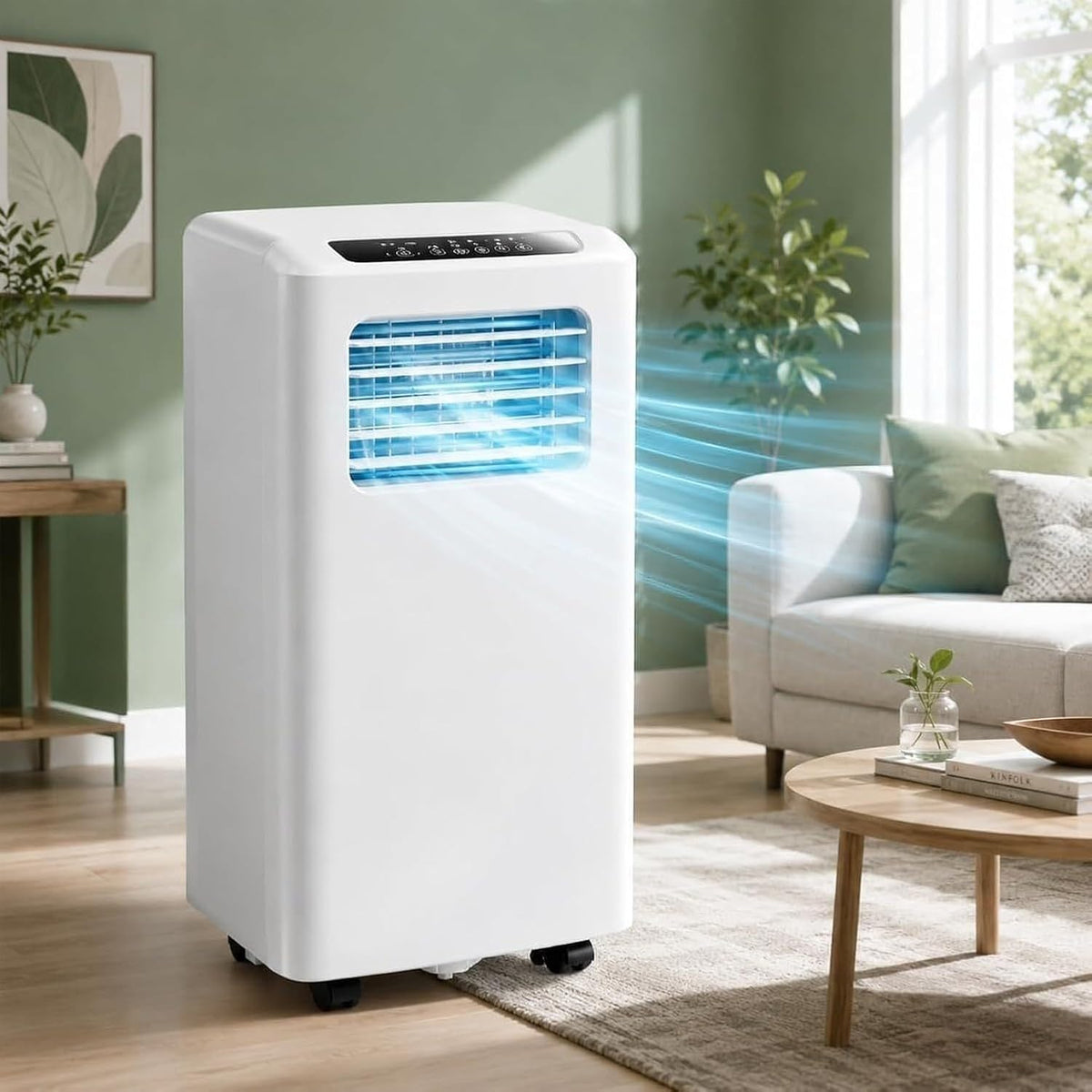 Klimatyzator przenośny, ZJHHRZ, 2600 W, 80 m, 12,000 BTU, Biały