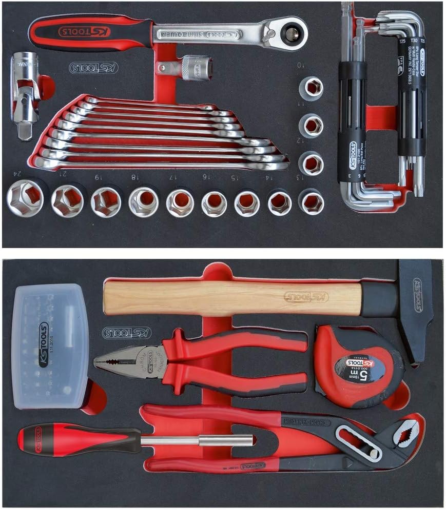 KS Tools, Skrzynie narzędziowe, Czerwony/Czarny