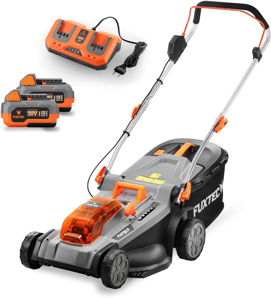 Fuxtec, Kosiarki rotacyjne, E2RM37, 37 cm, 40 V, 40 l, Czarny, praca bezprzewodowa