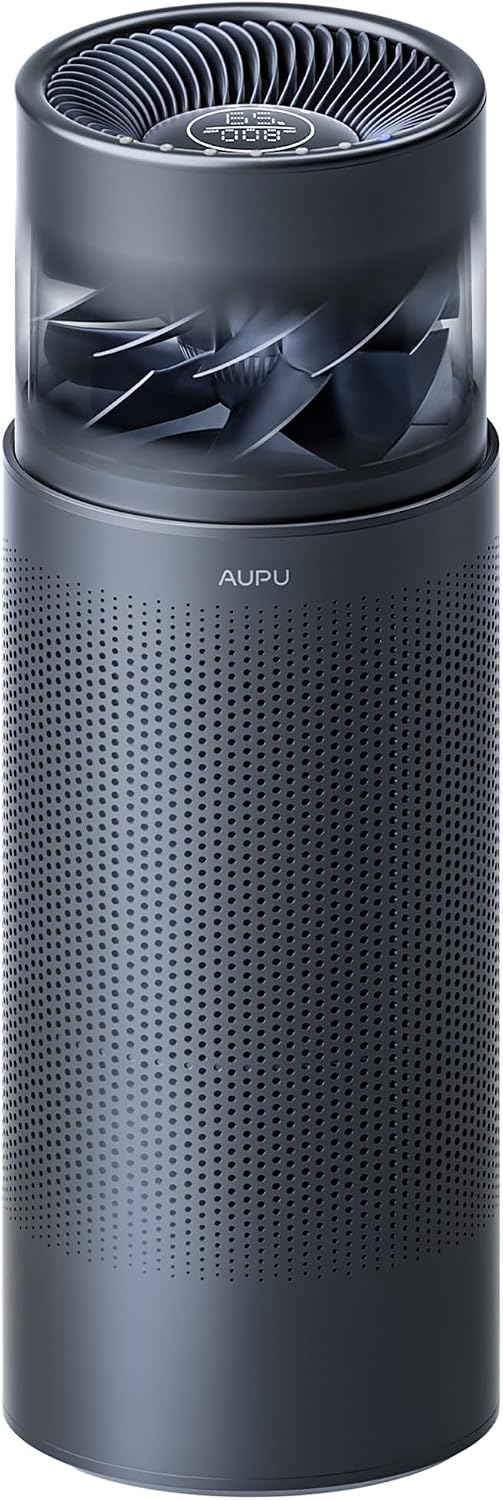 AUPU, Oczyszczacz powietrza, 5,5 l, 143 m, 19,5 dB, Biały, filtr HEPA